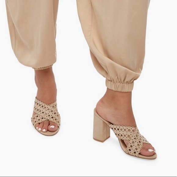 NWT Laser-Cut Mule Heeled Sandal - Picture 6 of 8